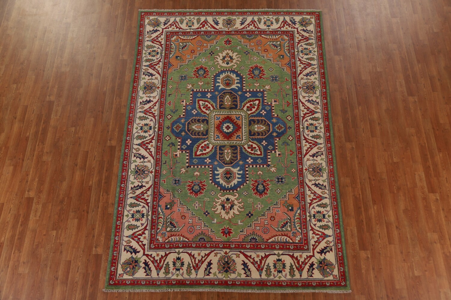 Pakistan vintage rug 専用ページ！ Authentic Kazak Pakistan Handmade Rug Traditional Design