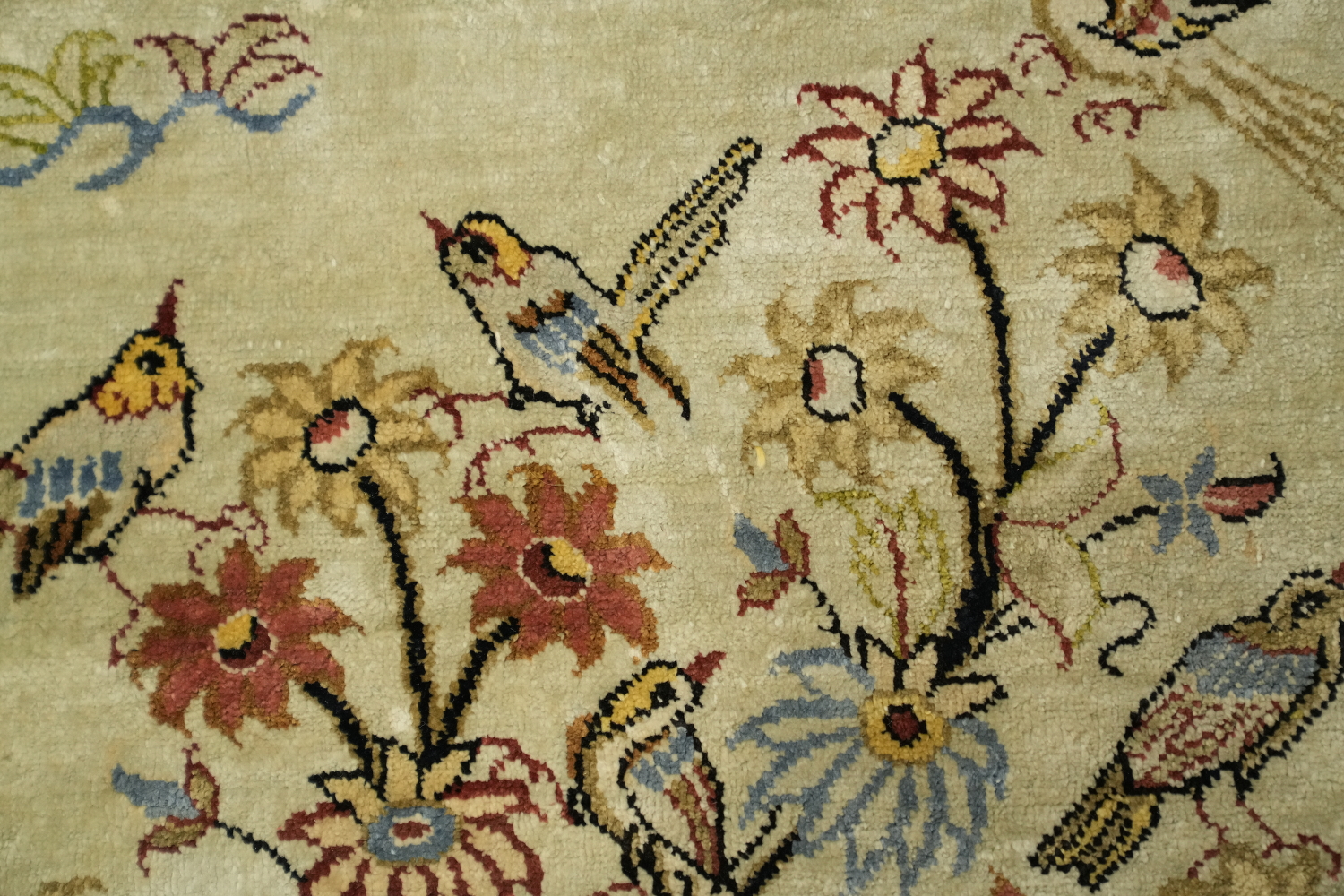 100% Silk Qum Persian Area Rug 4x5
