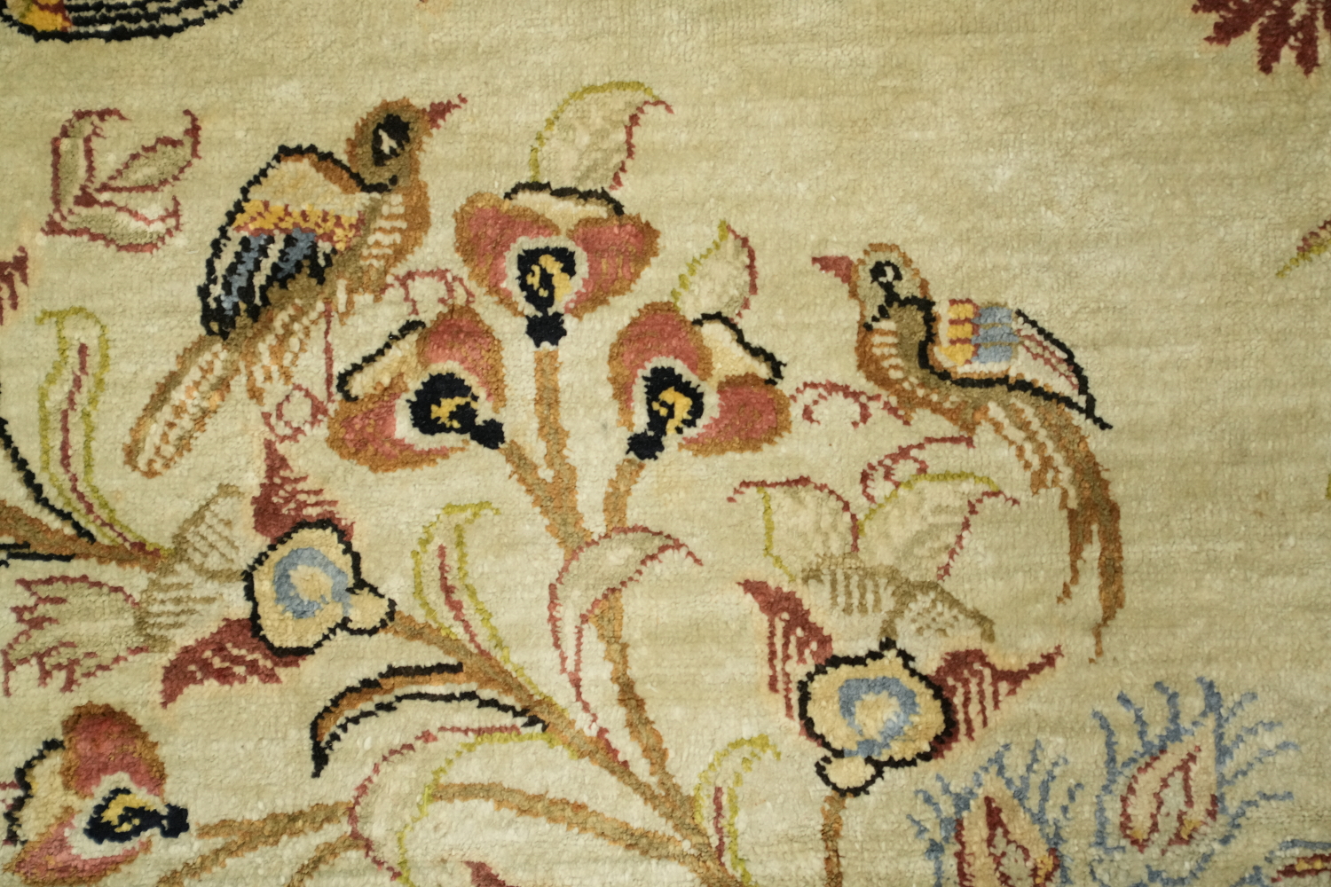 100% Silk Qum Persian Area Rug 4x5