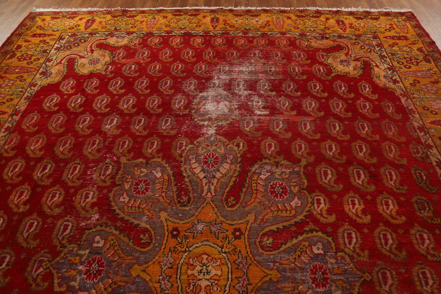 Antique Vegetable Dye Oushak Persian Area Rug 10x13