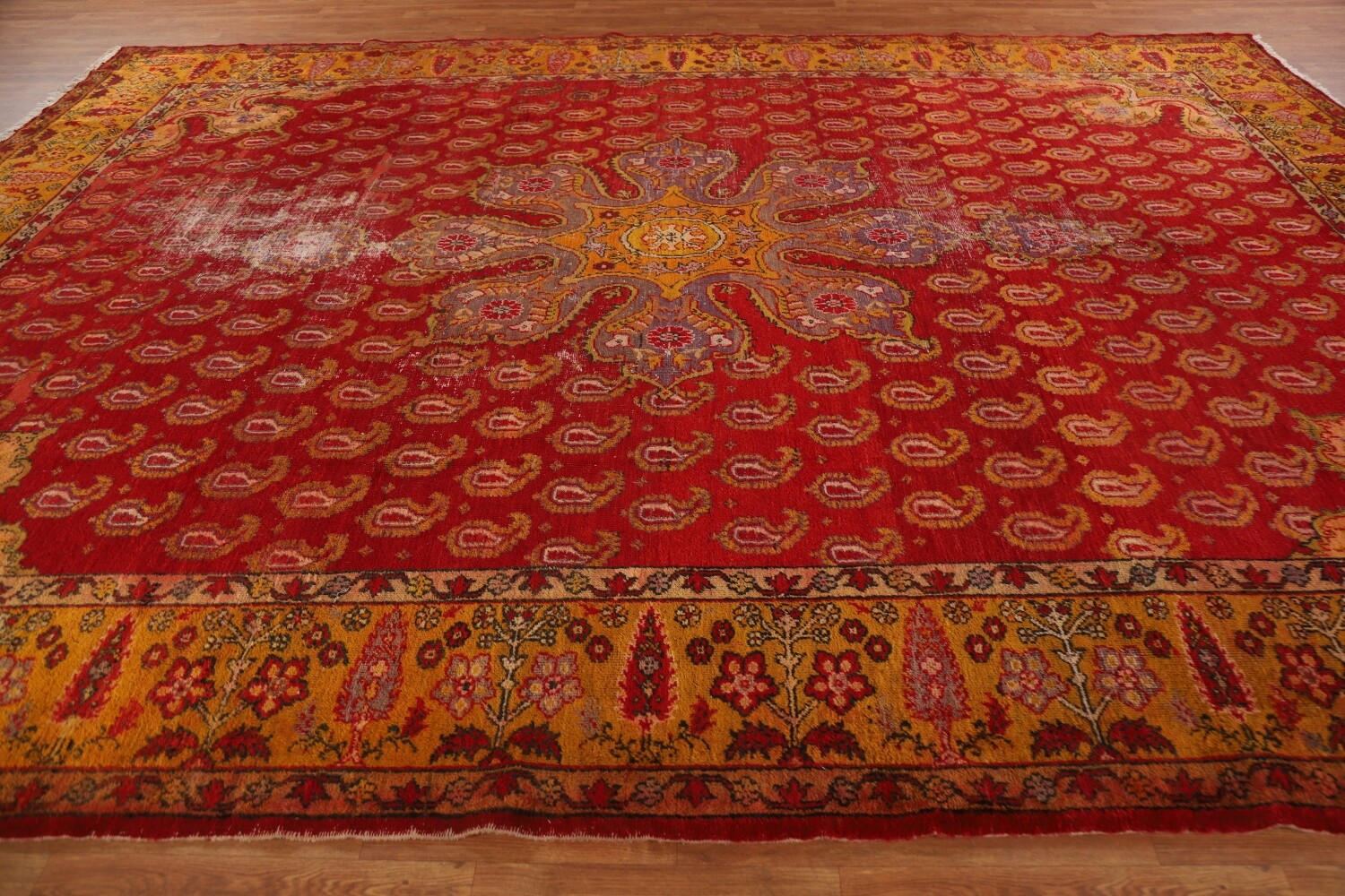 Antique Vegetable Dye Oushak Persian Area Rug 10x13