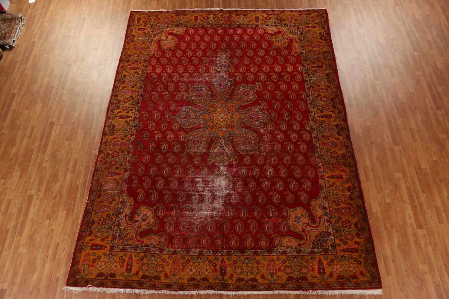 Antique Vegetable Dye Oushak Persian Area Rug 10x13