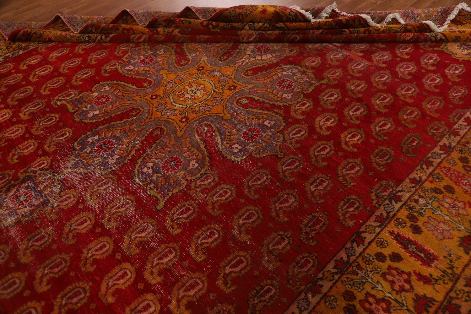 Antique Vegetable Dye Oushak Persian Area Rug 10x13