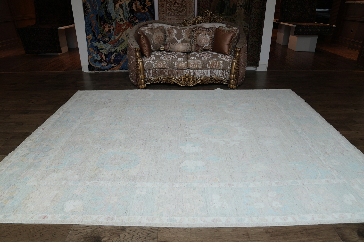 Vegetable Dye Oushak Oriental Area Rug 9x12