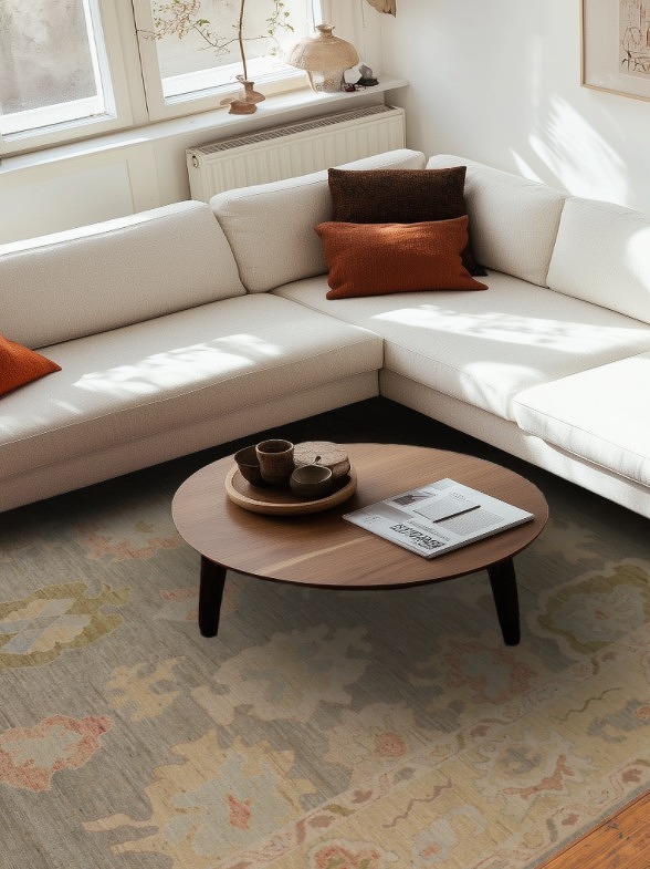 Vegetable Dye Oushak Wool Area Rug 9x12