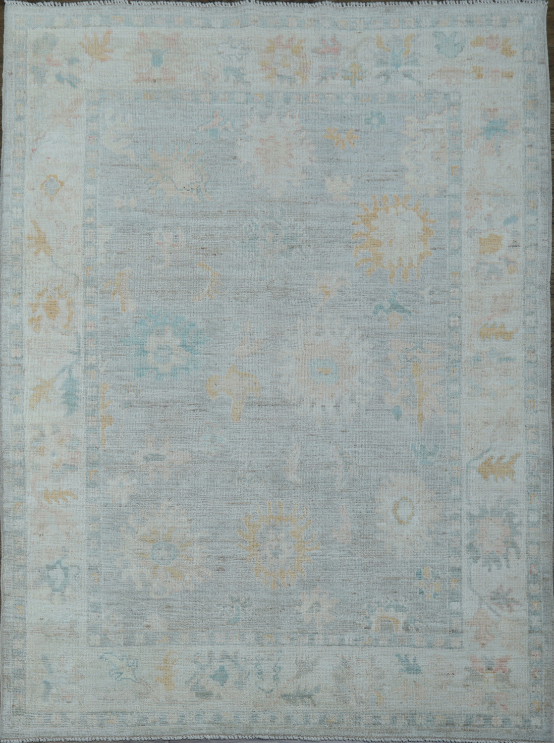 All Over Vegetables Dye Oushak Vegetable Dye Area Rug 5x7