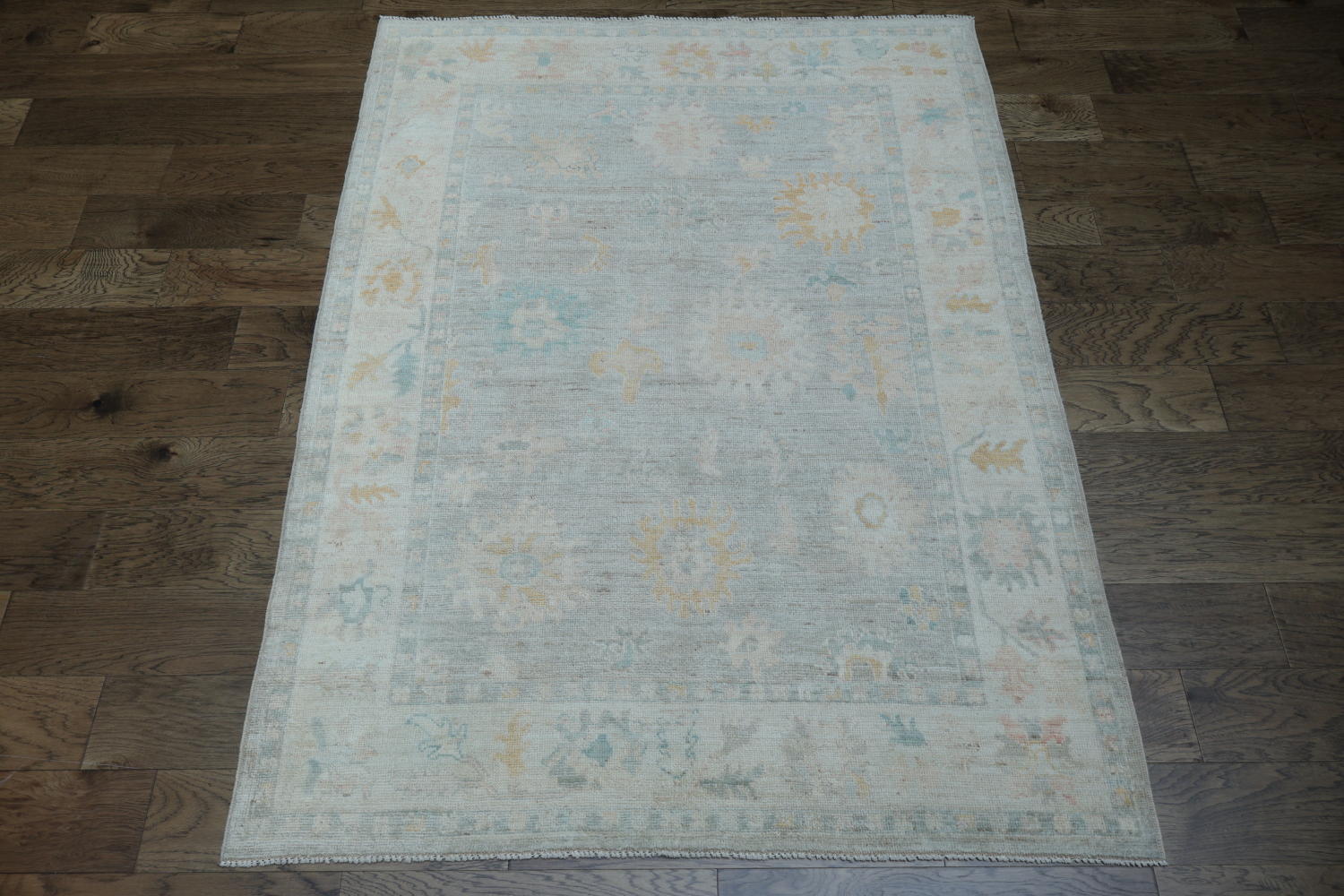 All Over Vegetables Dye Oushak Vegetable Dye Area Rug 5x7