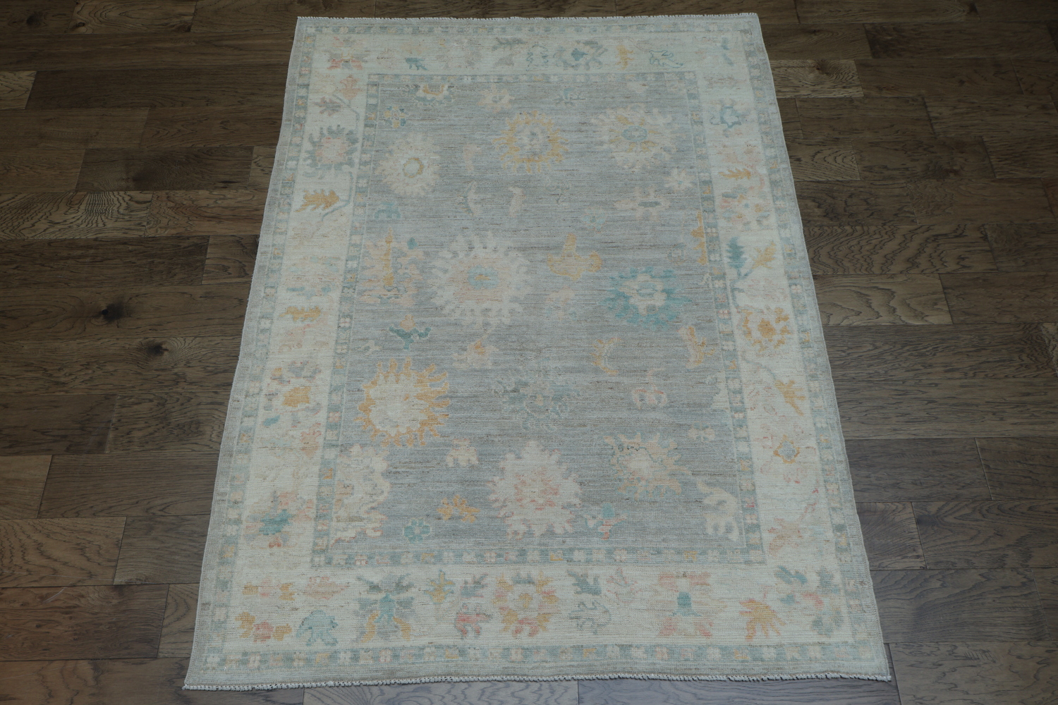 All Over Vegetables Dye Oushak Vegetable Dye Area Rug 5x7