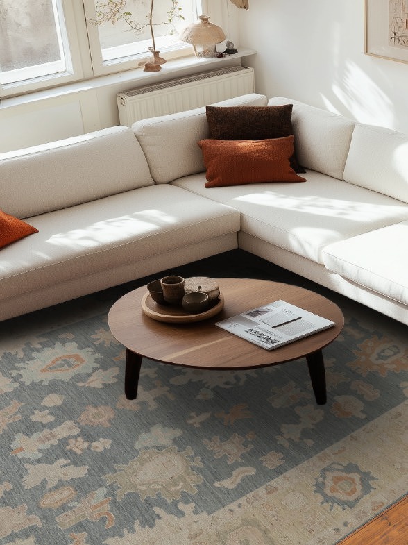 Oushak Vegetable Dye Area Rug 8x10