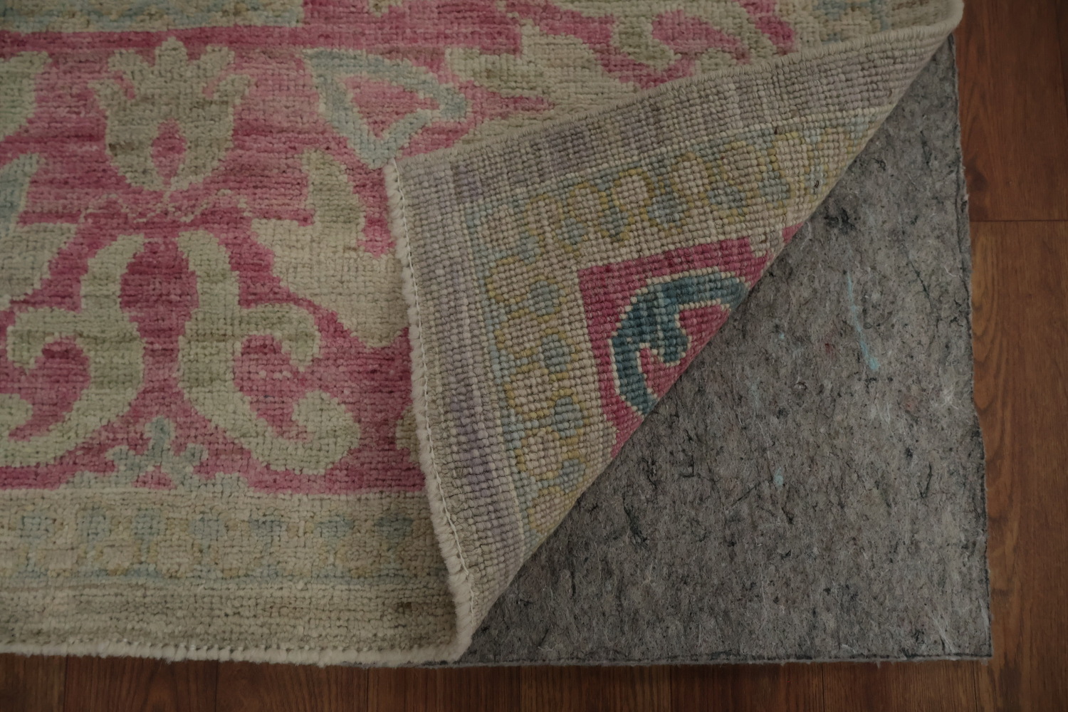 Artisan Oushak Area Rug 8x10 with Intricate Floral and Leaf Patterns