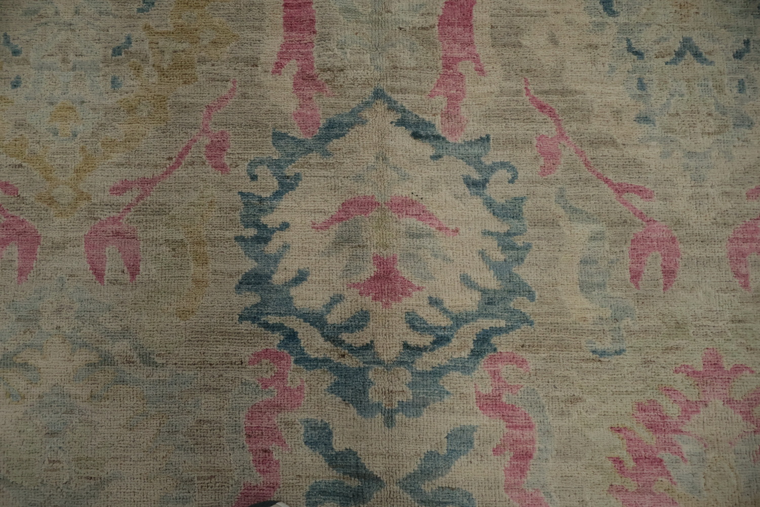 Artisan Oushak Area Rug 8x10 with Intricate Floral and Leaf Patterns