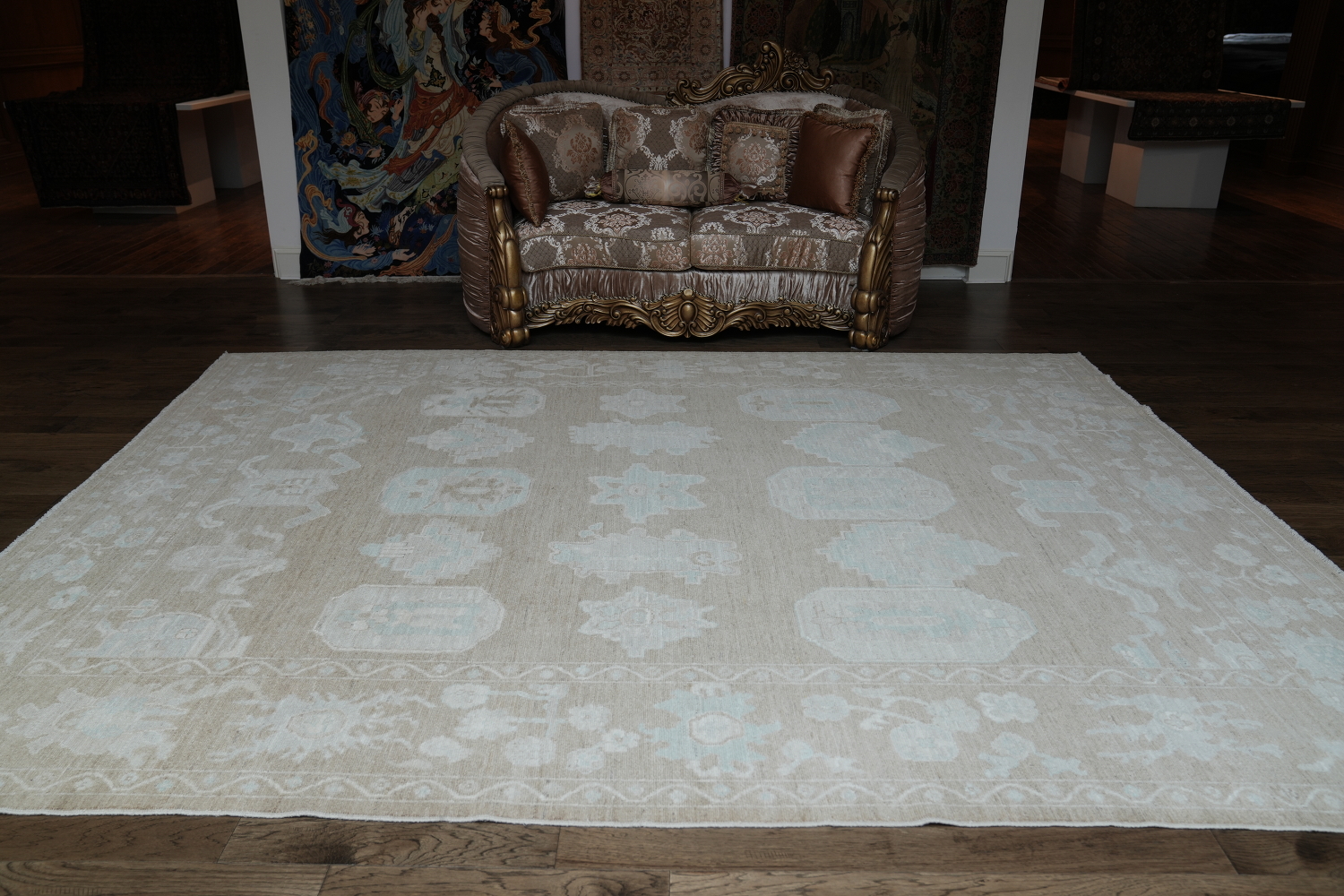 Vegetable Dye Oushak Oriental Area Rug 9x12