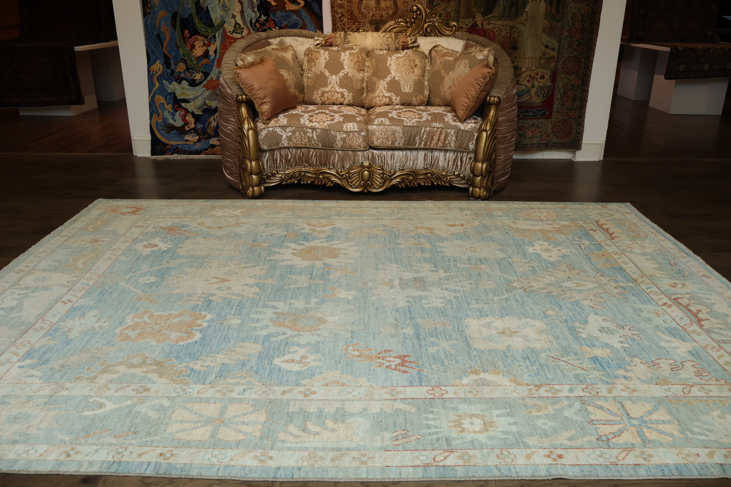 Vegetable Dye Oushak Oriental Area Rug 8x11