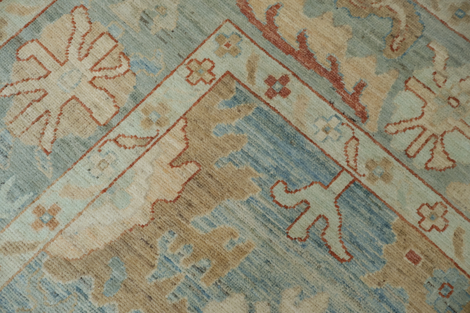 Vegetable Dye Oushak Oriental Area Rug 8x11