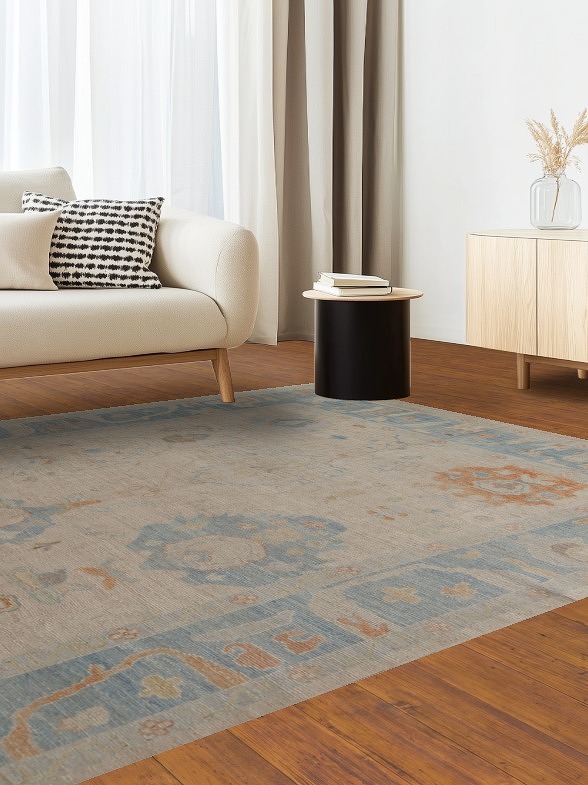 Turkish Oushak Vegetable Dye Area Rug 8x10