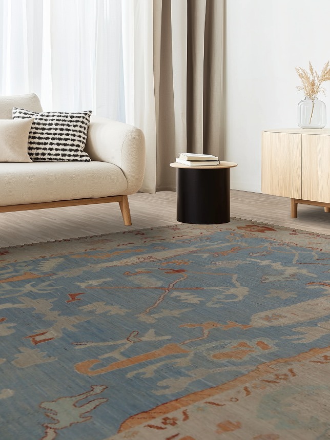 Vegetable Dye Oushak Turkish Area Rug 8x10