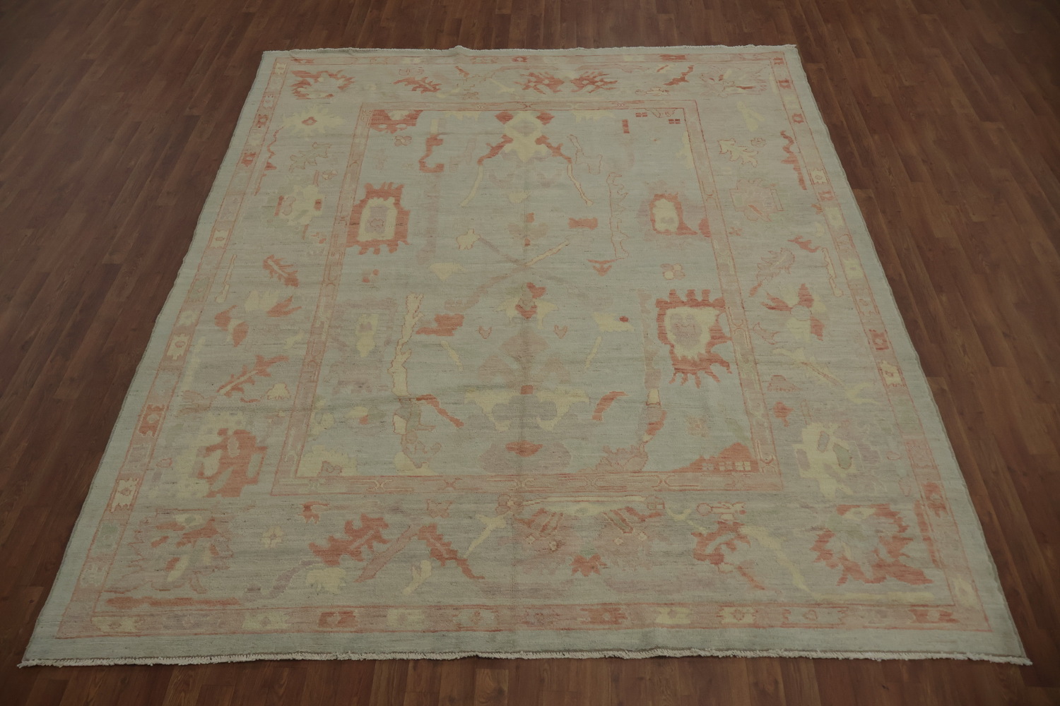 Classic Decor Oushak Vegetable Dye Area Rug 8x10 in Gentle Pastel Shades