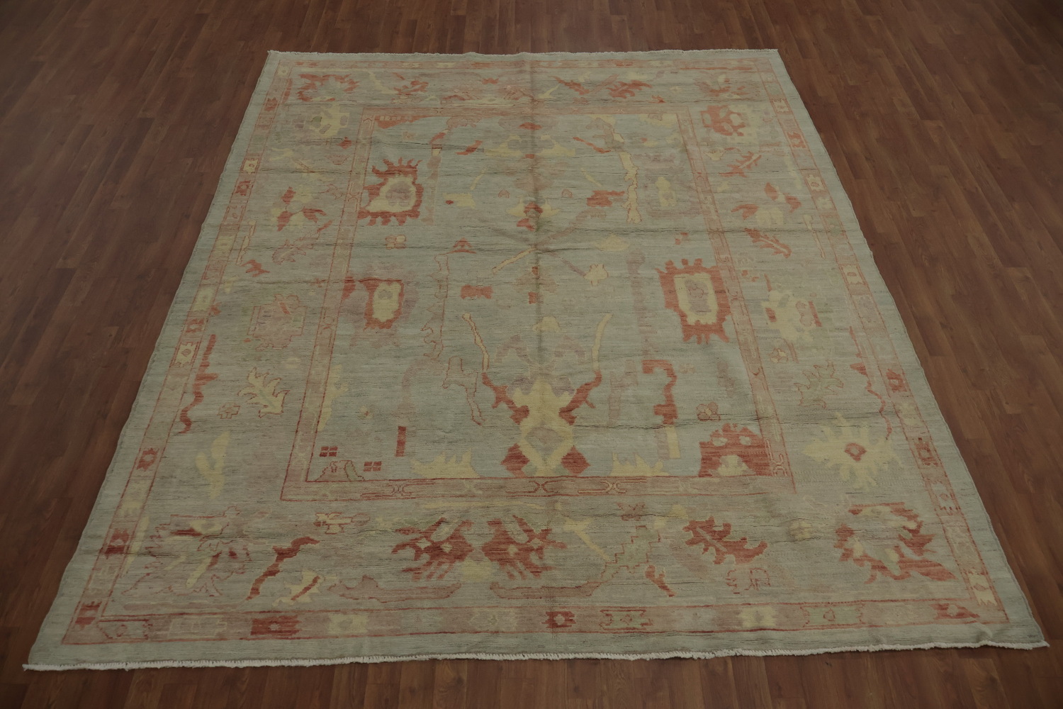 Classic Decor Oushak Vegetable Dye Area Rug 8x10 in Gentle Pastel Shades