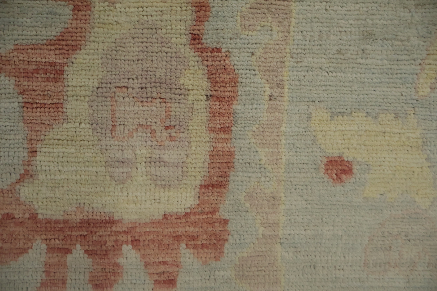 Classic Decor Oushak Vegetable Dye Area Rug 8x10 in Gentle Pastel Shades