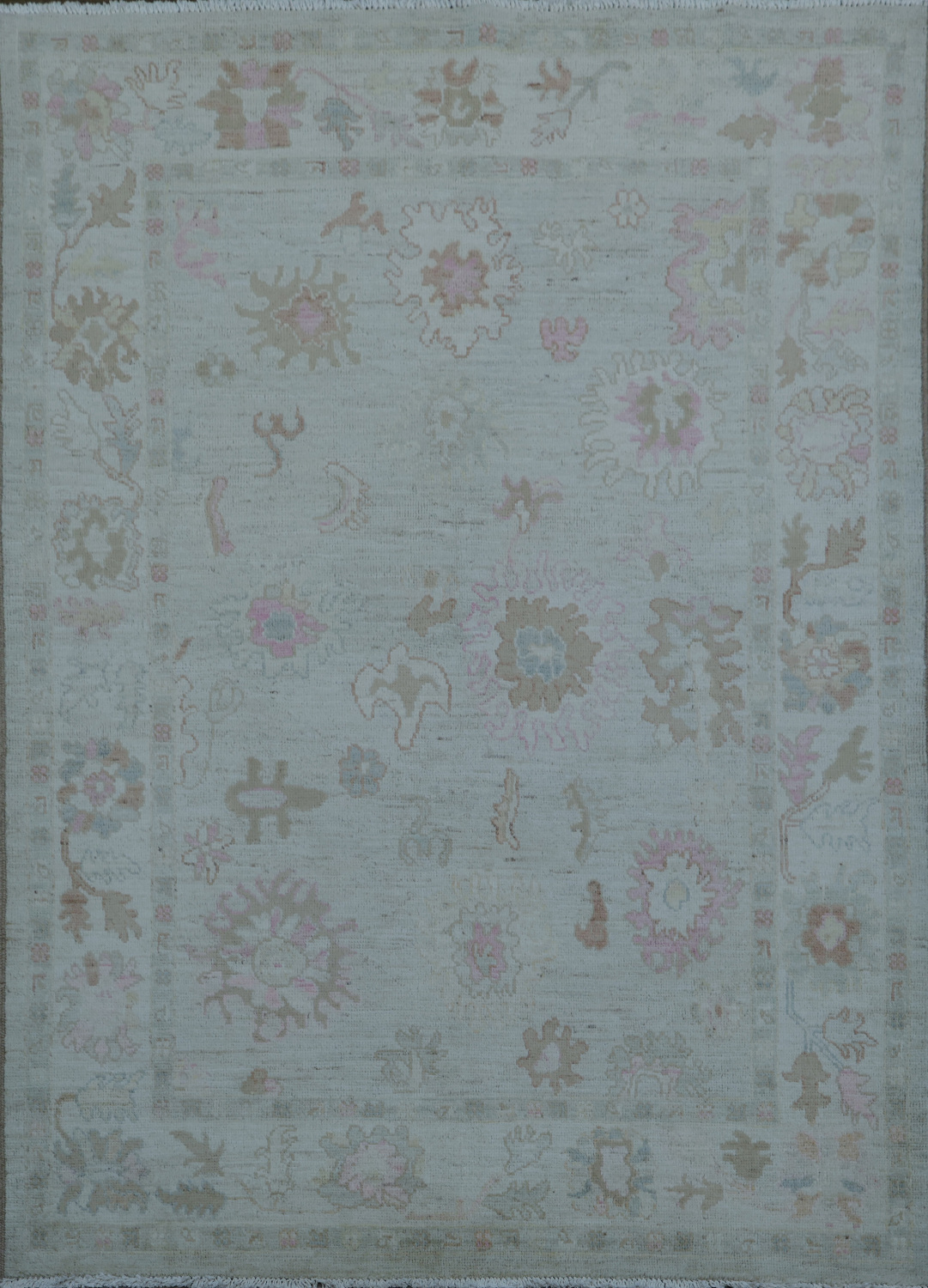 Vegetable Dye Oushak Oriental Area Rug 5x7