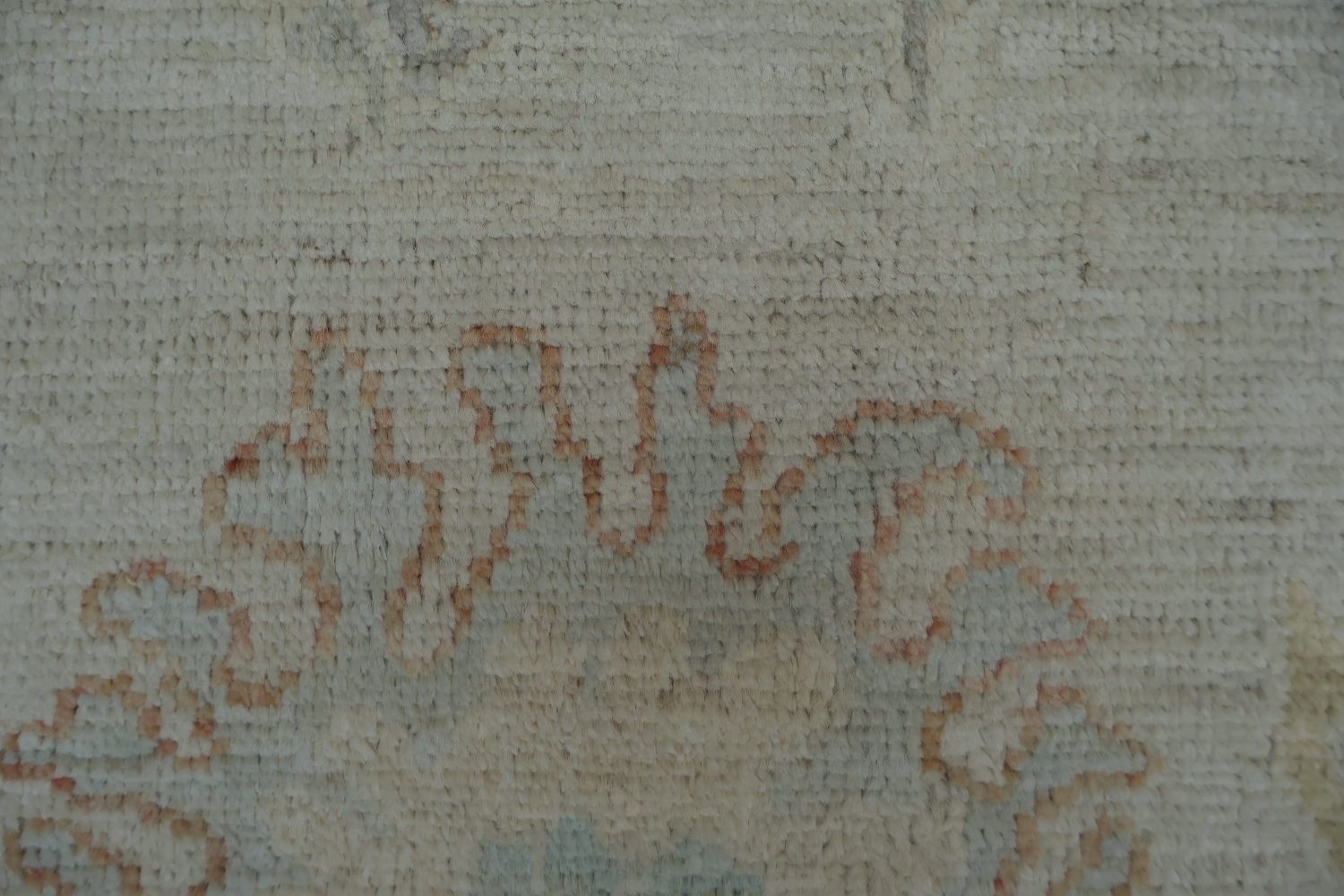Muted Beige and Pastel Blue Turkish Rug Featuring Delicate, Artistic Patterns 5x7