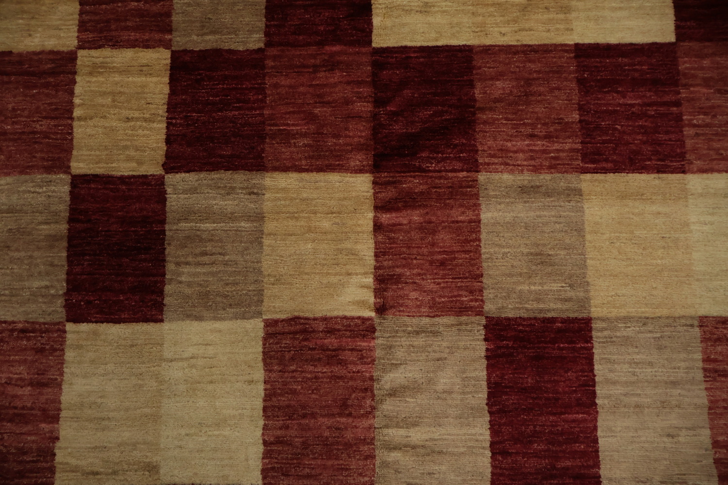 Handmade Checkered Gabbeh Kashkoli Area Rug 6x8 for Modern Spaces