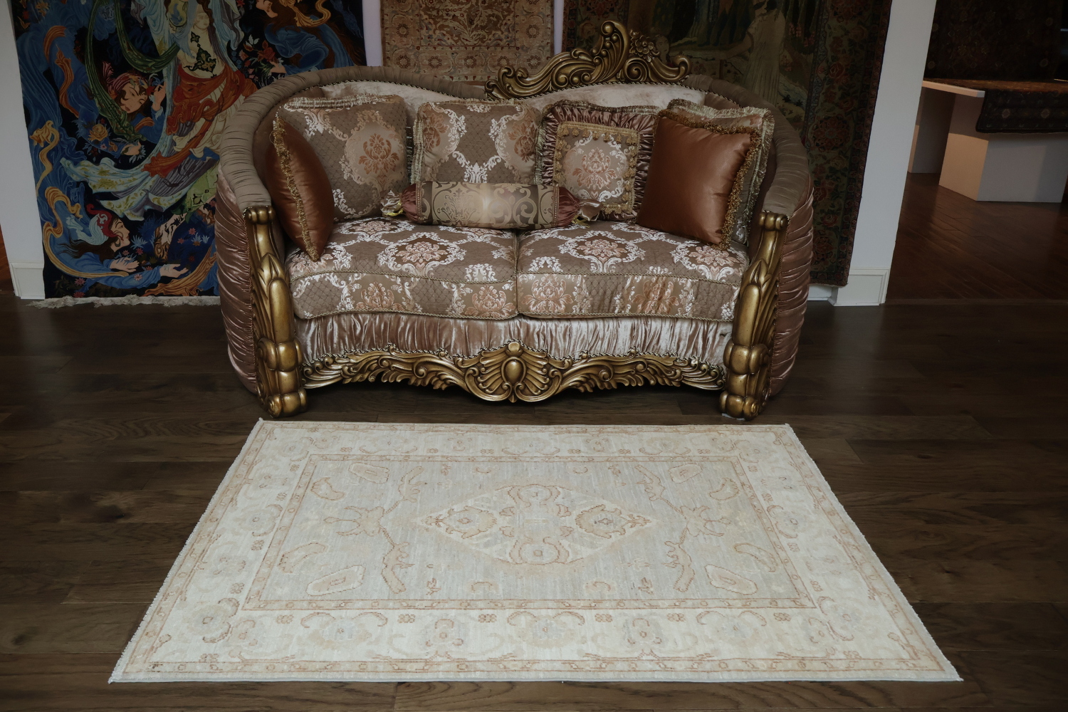 Handmade Oushak Vegetable Dye Area Rug 4x6