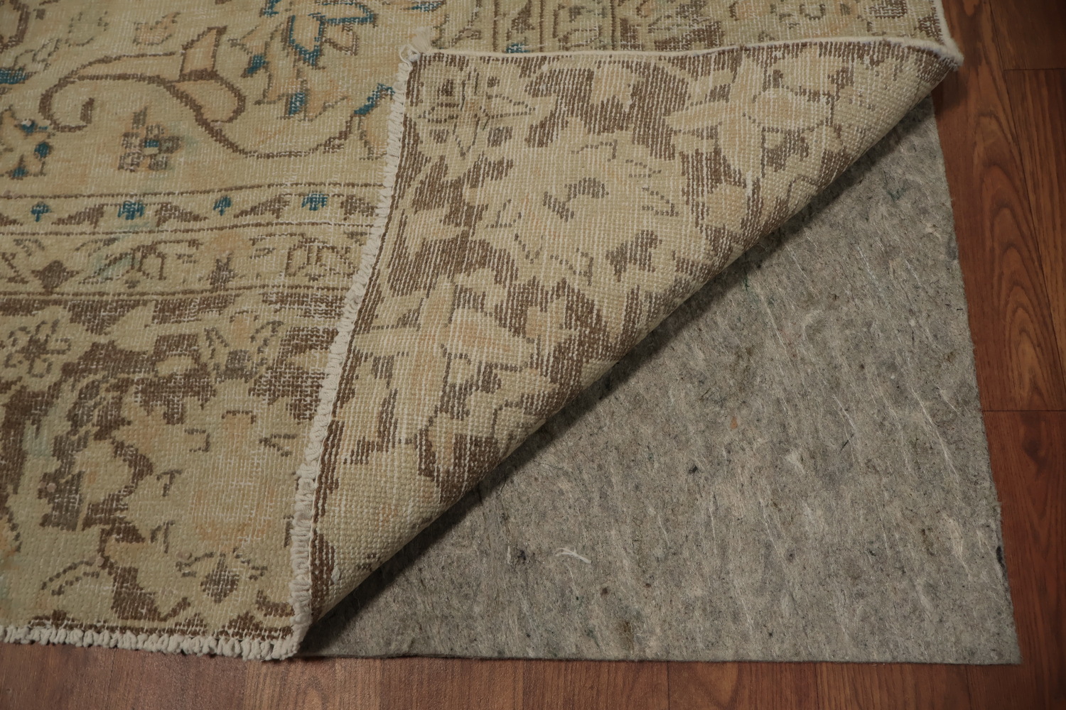 Distressed Floral Tabriz Persian Area Rug 7x11