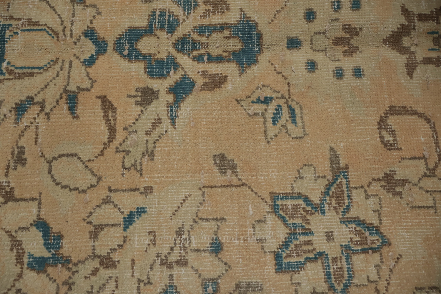 Distressed Floral Tabriz Persian Area Rug 7x11