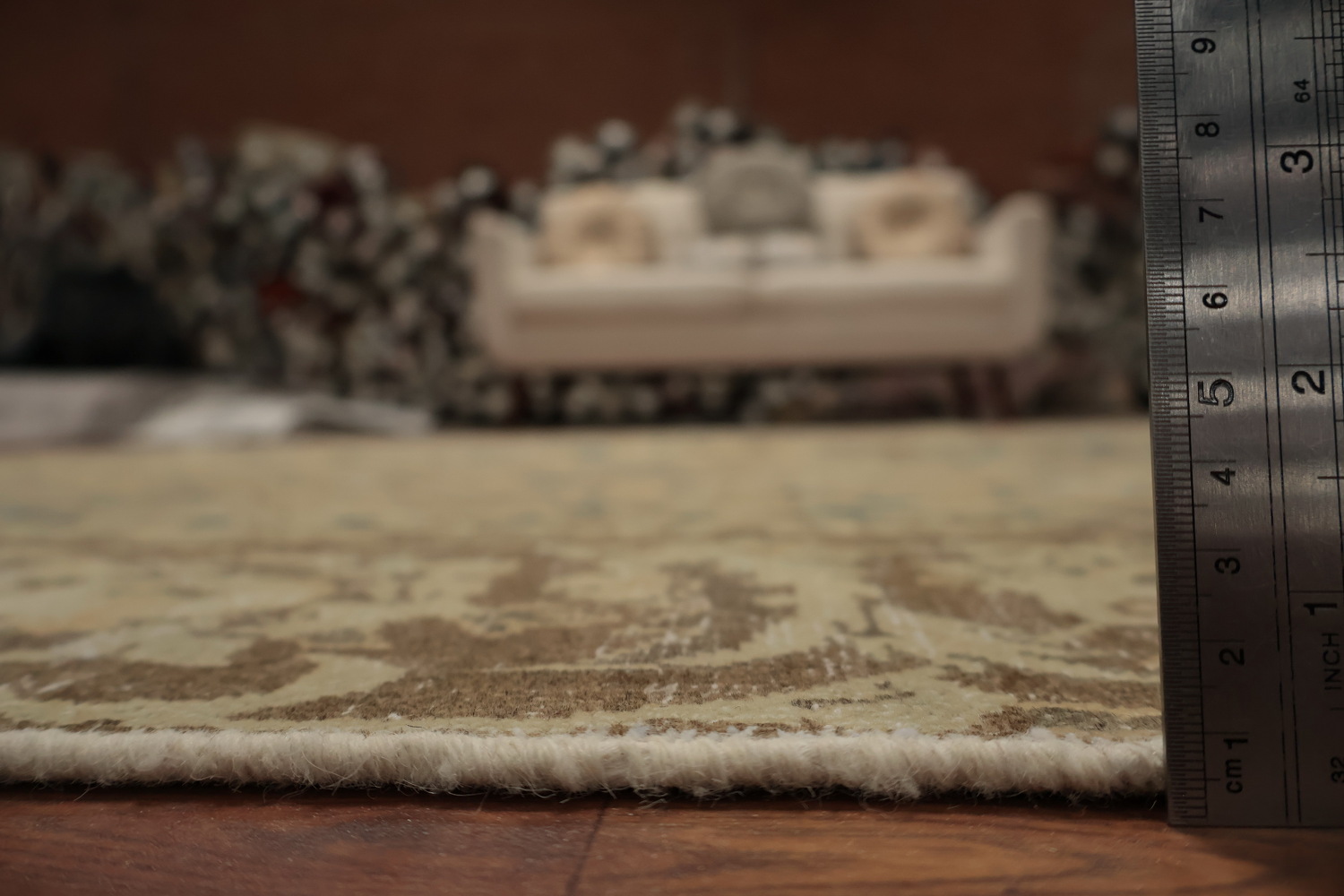 Distressed Floral Tabriz Persian Area Rug 7x11
