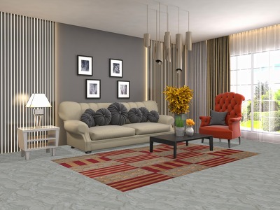 Checkered Gabbeh Oriental Area Rug 5x8