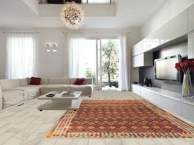 Trellis Geometric Kilim Oriental Large Rug 10x16