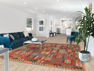 Reversible Wool Kilim Oriental Area Rug 8x10