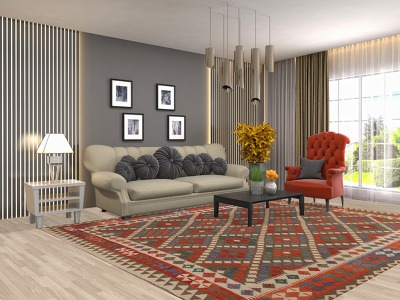 Reversible Wool Kilim Oriental Area Rug 8x10