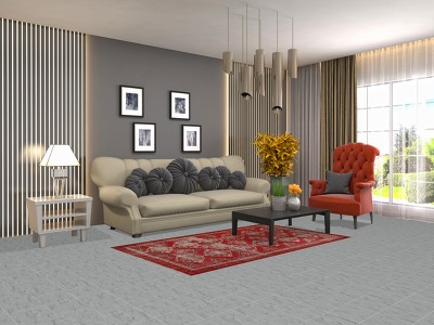 Red Geometric Wool Balouch Persian Rug 4x6