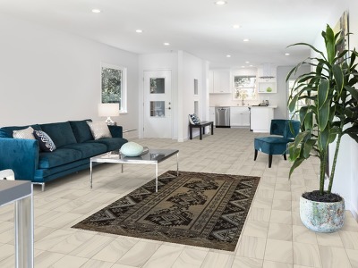 Vintage Wool Geometric Hamedan Persian Rug 4x7