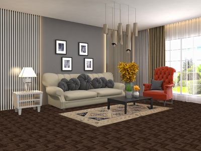 Handmade Wool Vintage Malayer Persian Rug 4x7