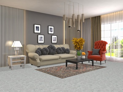 Antique Wool Pink Mahal Persian Rug 4x7