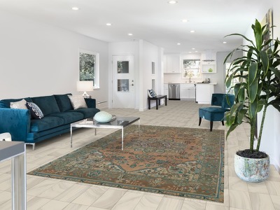 Vintage Wool Tabriz Persian Area Rug 6x10