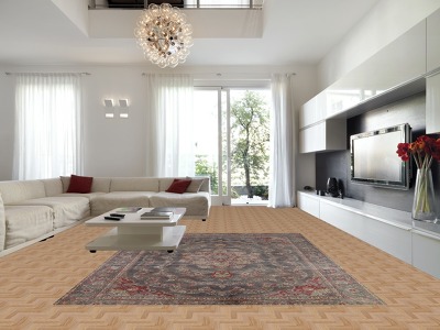 Vintage Navy Blue Tabriz Persian Area Rug 10x12