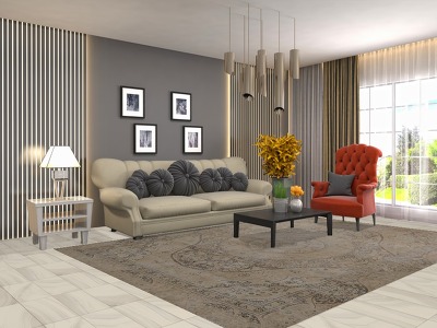 Vintage Wool Distressed Tabriz Persian Area Rug 7x11