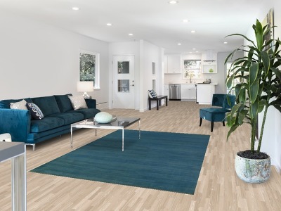 Blue Handmade Gabbeh Modern Area Rug 6x8