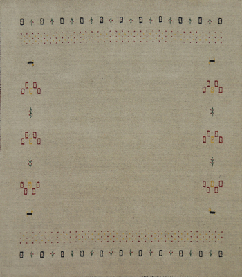 Handmade Wool Gabbeh Square Area Rug 6x6