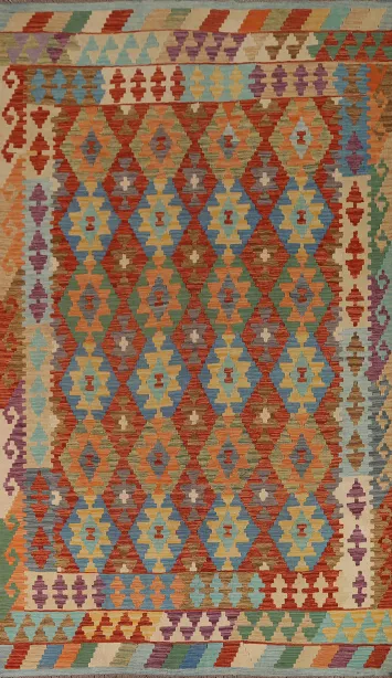 Geometric Kilim Oriental Area Rug 6x10