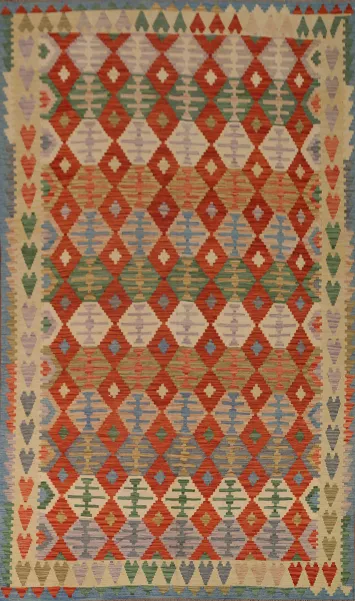 All-Over Kilim Geometric Area Rug 7x10