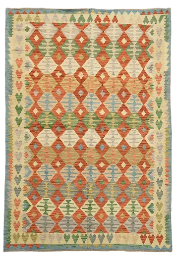 All-Over Kilim Geometric Area Rug 7x10