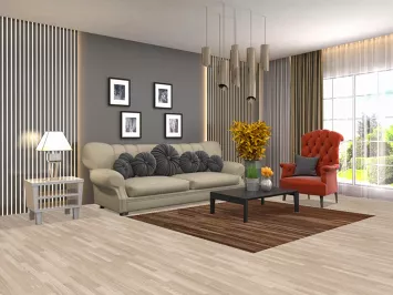 Earth Tone Kilim Modern Area Rug 5x6