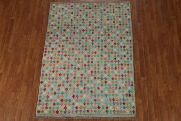 All-Over Gabbeh Kashkoli Modern Area Rug 5x7