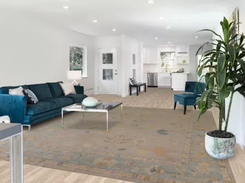 Floral Oushak Vegetable Dye Area Rug 9x12