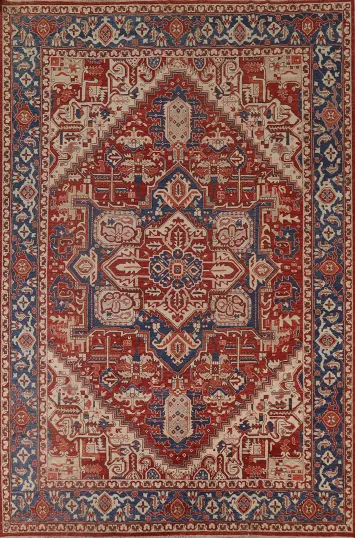 Vegetable Dye Heriz Serapi Oriental Area Rug 9x12